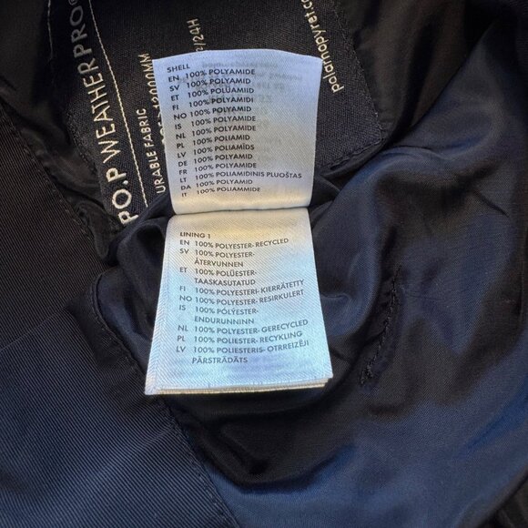 POLARN O. PYRET Waterproof Bib Overalls Baby 9-12 Mos 80 Blue Shell Rain Pants - Picture 8 of 8